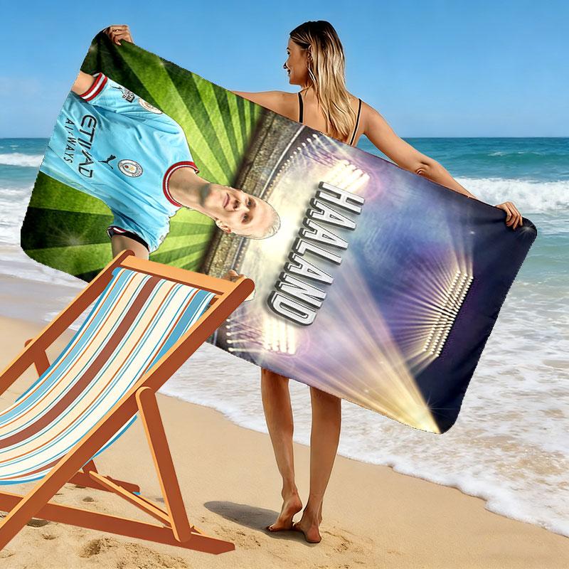 Eternal Haaland Print Beach Towel, Large Soft Quick Dry Towel for Beach Camping Swimming