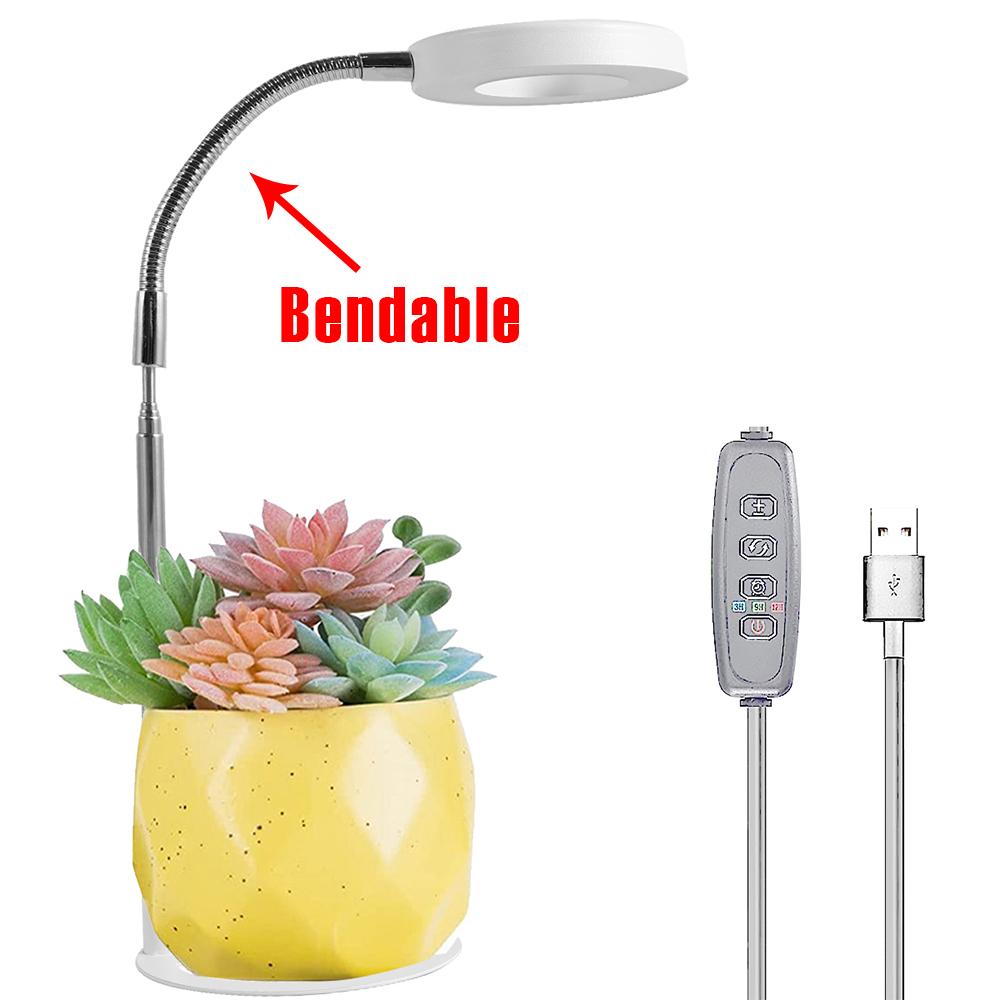 Фитолампа для полного цикла выращивания комнатных растений, регулируемая по высоте, лампа для выращивания со спектром, светодиодная лампа для растений с таймером 3/9/12 ч, диммируемая яркость