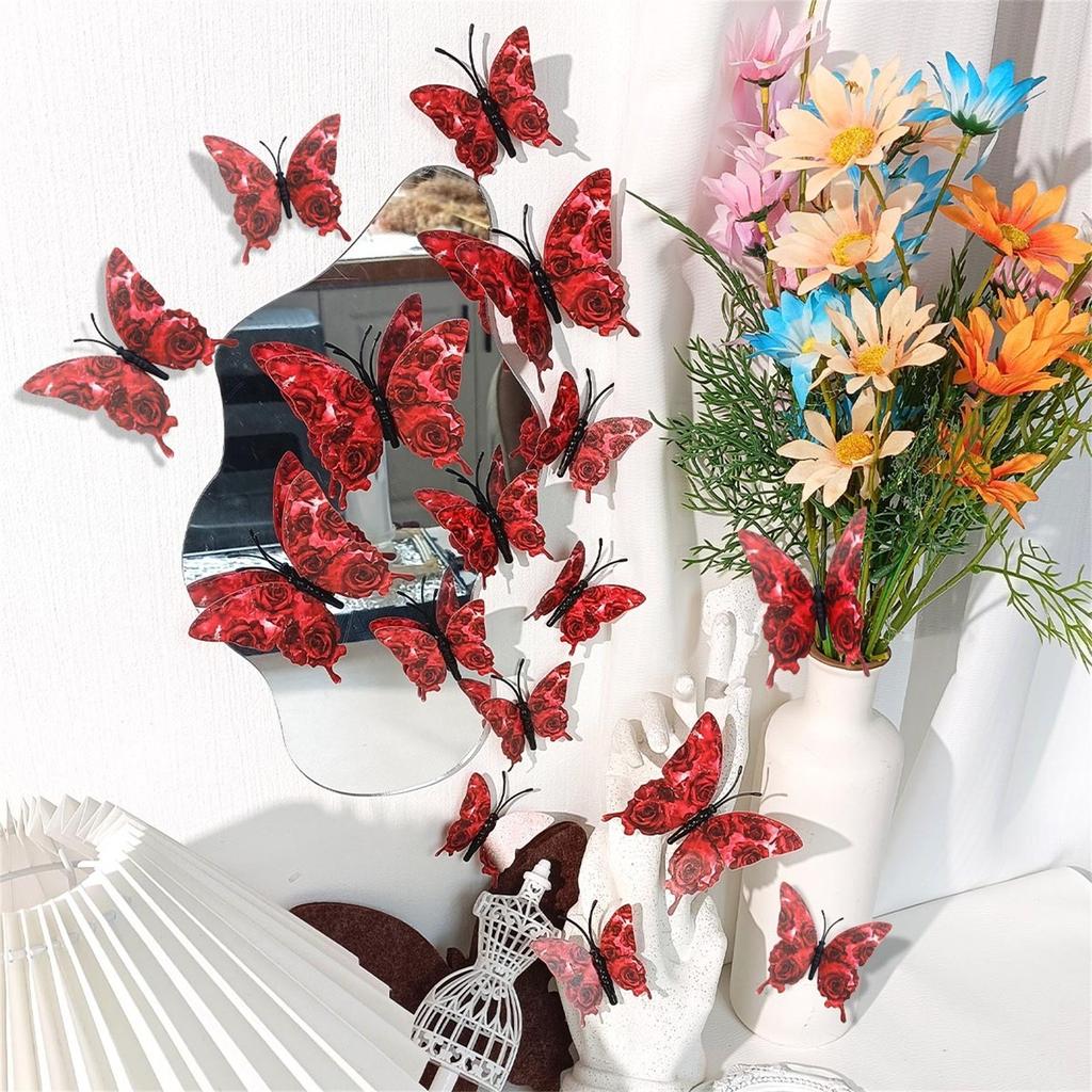 Three Dimensional Butterfly Stickers For Living Room Background Wall DIY Home Decoration Wall Stickers