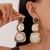 Fashion Retro Resin Necklace Earring Exaggerated Collarbone Necklace  Party