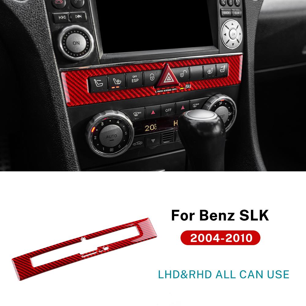 Наклейка-отделка из настоящей мягкой углеродной фибры для Mercedes Benz SLK R171 2004 2005 2006 2007 2008 2009 2010, центральная панель автомобиля