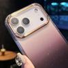 Модный градиентный ударопрочный чехол с блестками и покрытием для iPhone 17Air 16E 15 14 Plus 13 12 11 Pro Max Металлическая рамка для объектива Прочная крышка