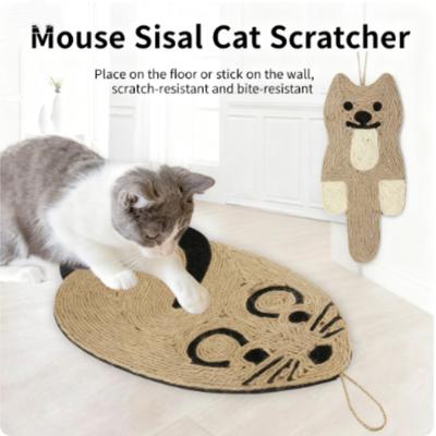 Когтеточка для кошек в форме мыши, сизалевая доска - Заточка когтей, Защита дивана, Идеальное дерево для кошек, Защитная мебель для кошек