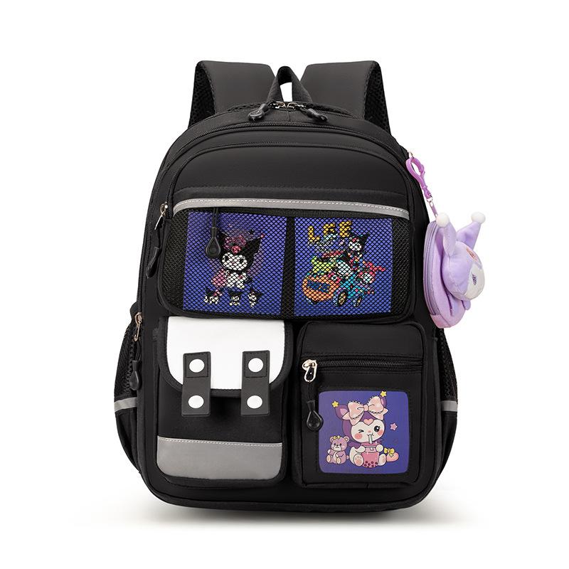 Large Capacity Primary School Schoolbag Cartoon Animation With Pendant Boys And Girls Backpack Cute Children'S Backpack Tide