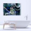 Canvas print, Buddha statue abstract blue