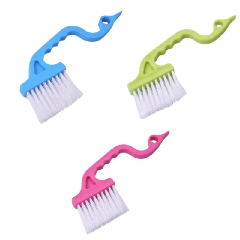 Щетка для чистки оконных пазов в форме лебедя, скребок, щетка для чистки щелей на подоконниках, бытовая щетка, колесный инструмент, маленькая щетка