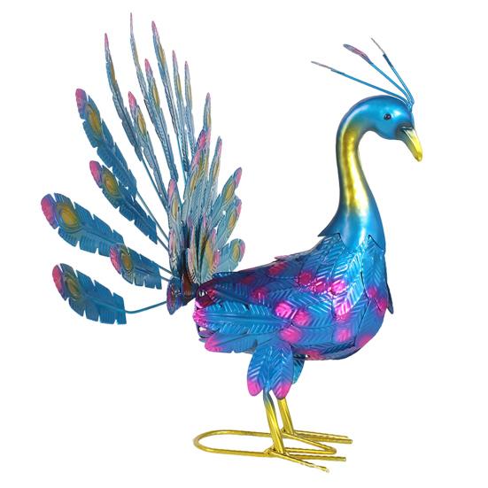 Металлическая статуя павлина, садовый декор, скульптура павлина, уличная статуя павлина, распускающего хвост, для украшения двора и газона