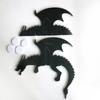 Black Dragon Door Topper Decor, Gothic Wall Art Ornament, Wooden Fantasy Home Hanging Decoration for Bedroom & Living Room Gift