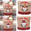 Christmas Chair Cover Snowman Santa Gnome Chair Back Covers for Dining Room Kitchen Hotel Holiday Party Restaurant Decor