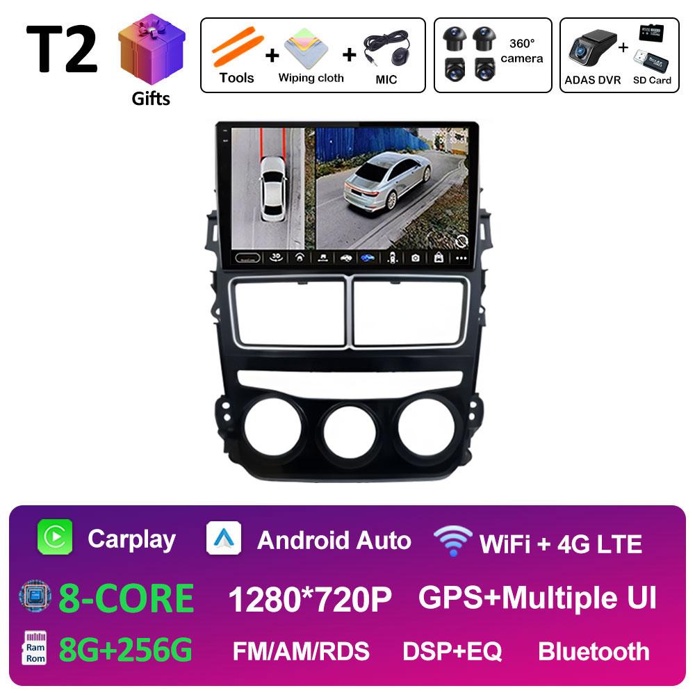 Беспроводной CarPlay Smart System для Toyota Vios Yaris 2018 2019 2020 Android Auto GPS Навигация QLED IPS Экран WIFI Авто Инструменты