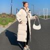 Autumn Winter Thicken Female Warm Long Parka Women Solid Color Loose Big Pocket Hooded Coat Jackets Outwear