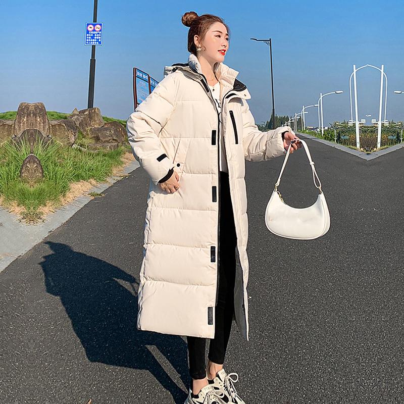 Autumn Winter Thicken Female Warm Long Parka Women Solid Color Loose Big Pocket Hooded Coat Jackets Outwear
