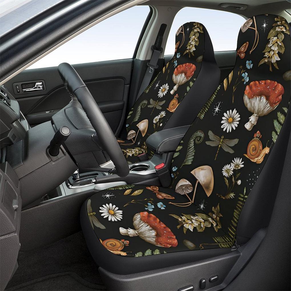 Universal Wild Mushroom Car Seat Cover Front Car Sets Auto Cushion Protective Washable Covers Vehicle Car Accessories