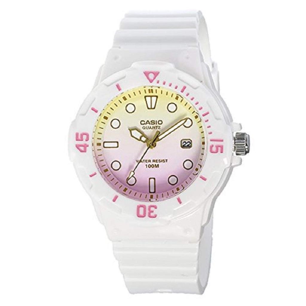 CASIO Chipkashi Watch Digital White Pink Yellow LRW-200H-4E2 [Item]