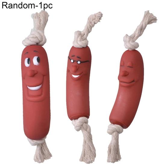 Игрушки для жевания собак Устойчивые к укусам и разрывам Зубы Чистая колбаса Интерактивные игрушки для жевания собак для собак
