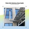 Выхлопная труба для дымохода из нержавеющей стали 304, сверхтолстая, универсальная, для отопительной печи, дровяной печи, камина, котла