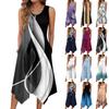 Women's Casual Dress For Summer Tank Dress Loose Beach Dress With Pockets Flare Midi Sundress