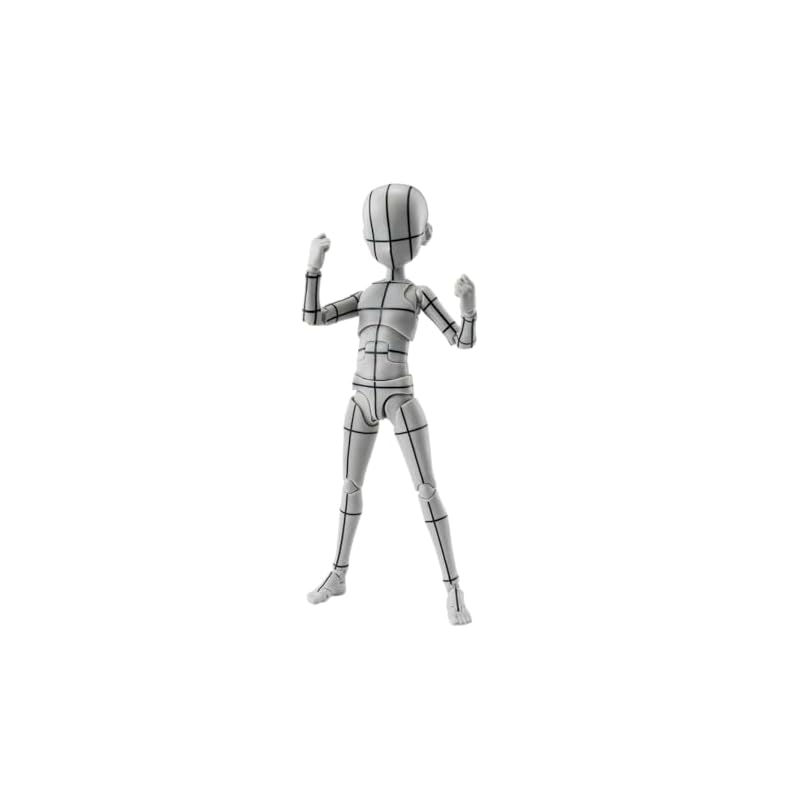 TAMASHII NATIONS S.H.Figuarts Body-kun -Издание Ken Sugimori- -Каркас-- (Серый цвет Вер.) приблизительно. Подвижная фигурка толщиной 130 мм, окрашенная из АБС и ПВХ