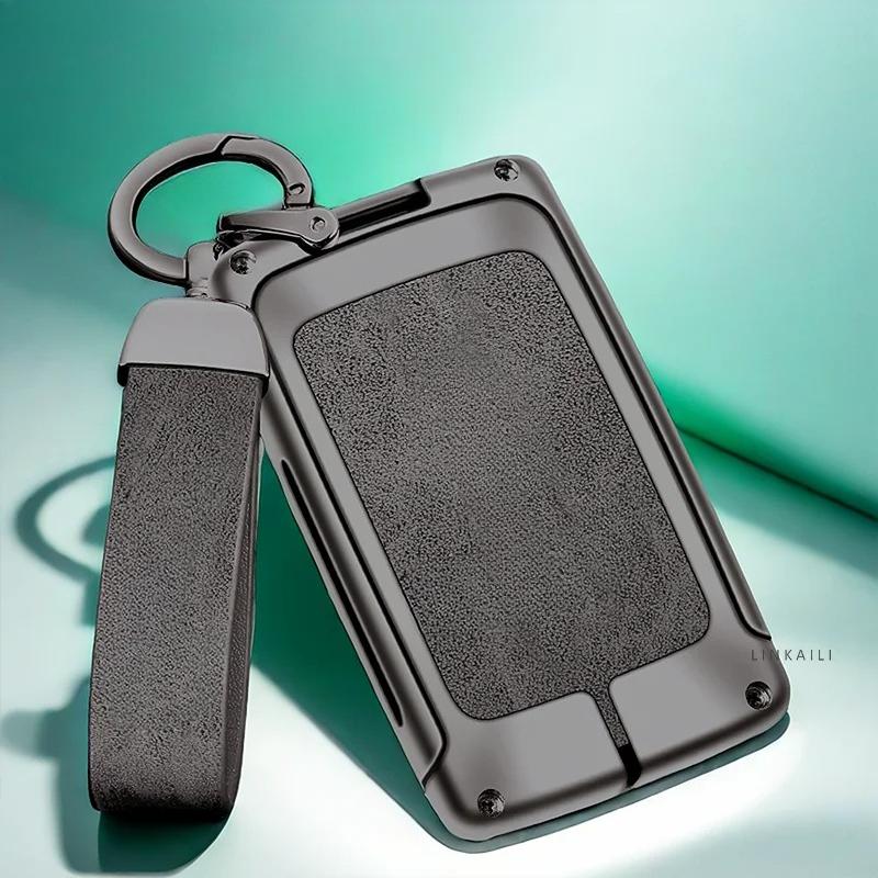 Автоматический чехол-сумка для ключей из ТПУ и цинкового сплава с логотипом Renault Duster, брелок для ключей автомобиля, металлическая оболочка для ключей автомобиля, аксессуары для декора салона автомобиля