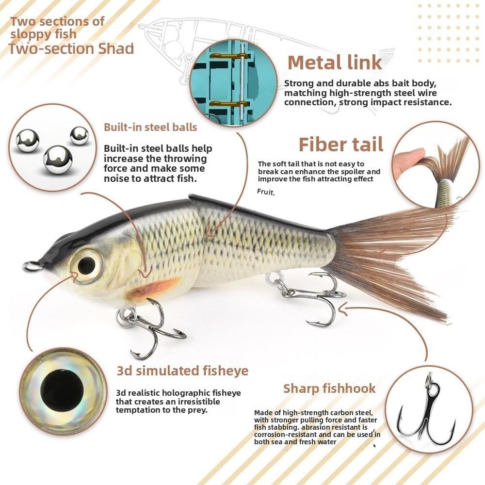 Твердые приманки Приманка для ловли окуня Глайдовая игра Свимбейт Высокоэффективная искусственная приманка Морская рыбалка