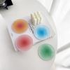 Color Gradient Acrylic Round Coasters Thickened Heat Resistant Translucent Cup Mats Aesthetic Girls Coffee Table Decoration