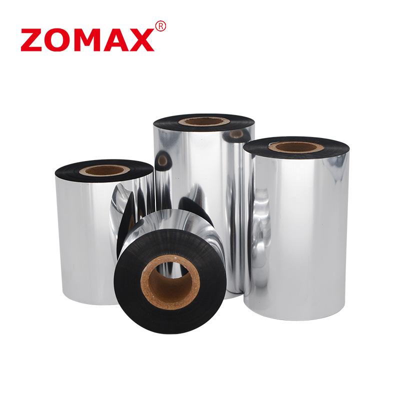 ZOMAX Enhanced Wax Resin Thermal Transfer Ribbon 110mm X 300m Compatible Digital Printing for Barcode Printer Label Printing