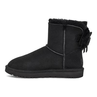 Классические мини-снегоступы с двойным бантом Черные Женские 1103652-BLK
