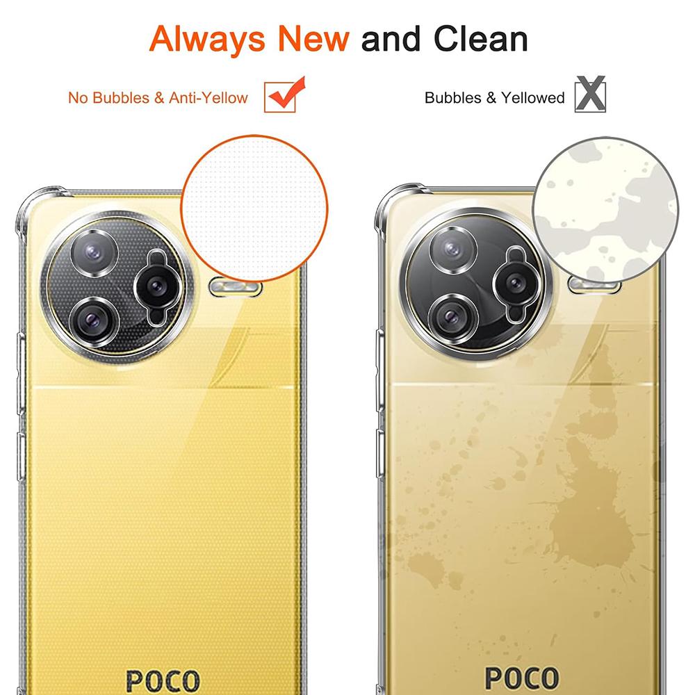 Ударопрочный Мягкий Силиконовый Чехол Для Xiaomi Poco F7 F6 F5 X7 X6 X5 F4 F3 X4 X3 Gt M7 M6 M5 M4 M3 Pro Ультратонкая Прозрачная Задняя Крышка