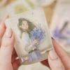 30 Sheets/Bag PET Stickers Cartoon Girl Character Sticker Creative Notebook Guka Collage Material DIY Greeting Card Decoration