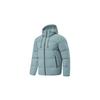 Li Ning Hot Pot Down Series Warm Letter Hooded Woven Long Sleeve Down Jacket Men Outerwear Cavalry-Blue AYMT305-2