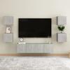 VidaXL TV Unit Set 6 Pcs Concrete Grey Chipboard