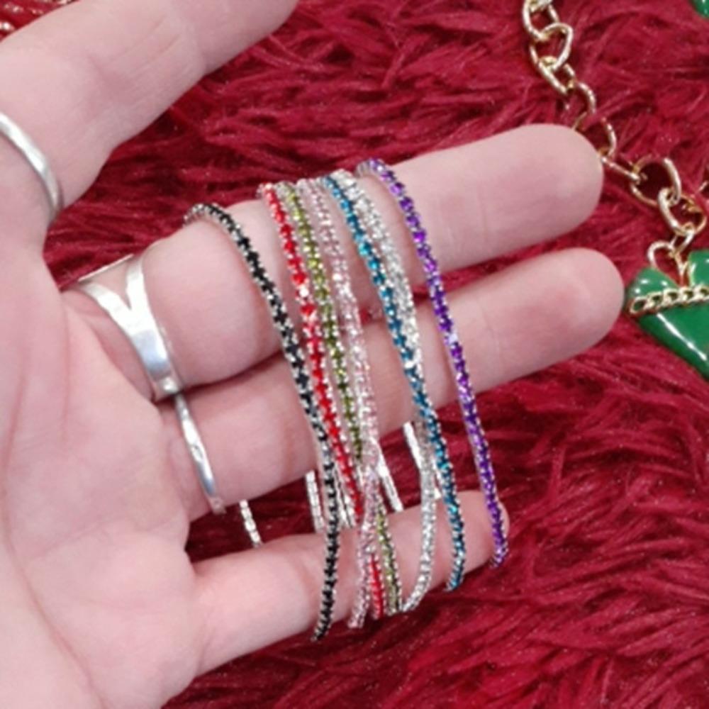 5 шт./лот металлические браслеты с кристаллами эластичный браслет DIY браслеты со стразами и кристаллами женские