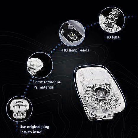 2 Pcs Welcome Lights Projection Door Lights For Mercedes S-Class W221 Vito Sprinter CLS E-Class Coupe V-Class Vehicles