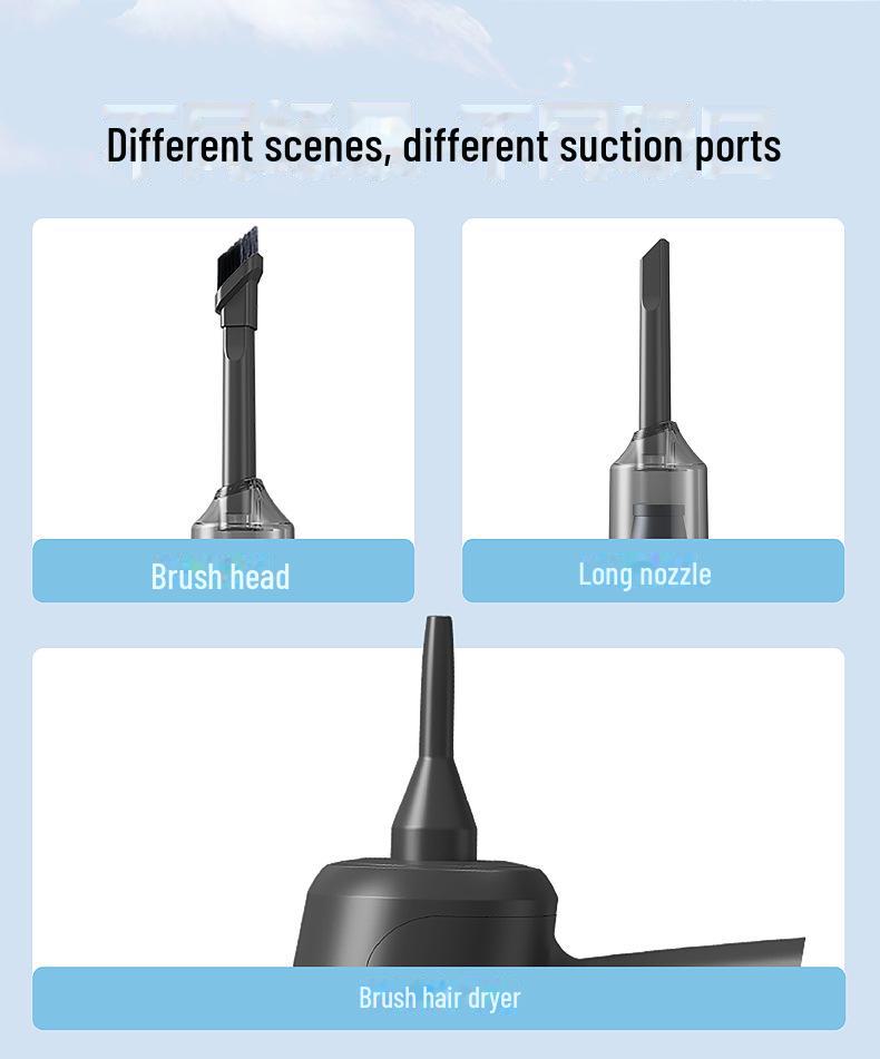 Мощный беспроводной ручной пылесос: 3-в-1, мощное всасывание, выдув сзади, для дома и автомобиля