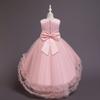 Cute Dress for Children Girl Mesh Flower Gown for Girls Trailing Baby Girl Birthday Dresses for 3-10 Years Old