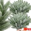 10/5 шт. рождественские искусственные сосновые иголки ветки снежные сосны искусственные растения DIY рождественские елочные венки украшения для дома рождественские новогодние подарки