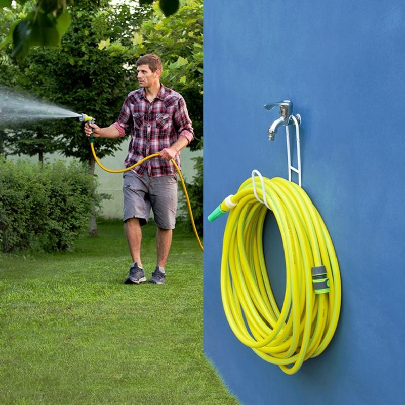 Garden Hose Holder Stainless Steel Water Hose Organizer Wall or Faucet Mount Includes Screws Anchors Rustproof Hose Storage Hanger for Yard