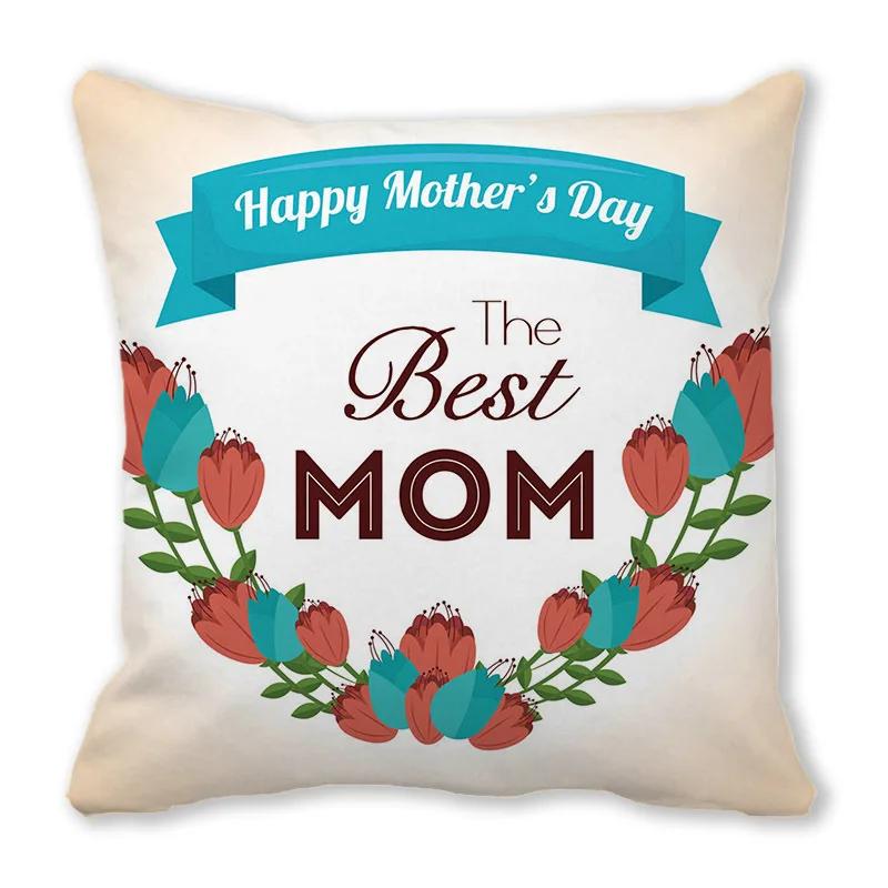Love pattern cushion cover Happy Mothers Day Pillow Case Home Decorative Pillowcases Love Letter Throw Pillow cover xcm