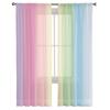 Candy Rainbow Stripes Sheer Voile Curtains for Living Room Printed Tulle Window Curtain Luxury Home Balcony Decor Drapes