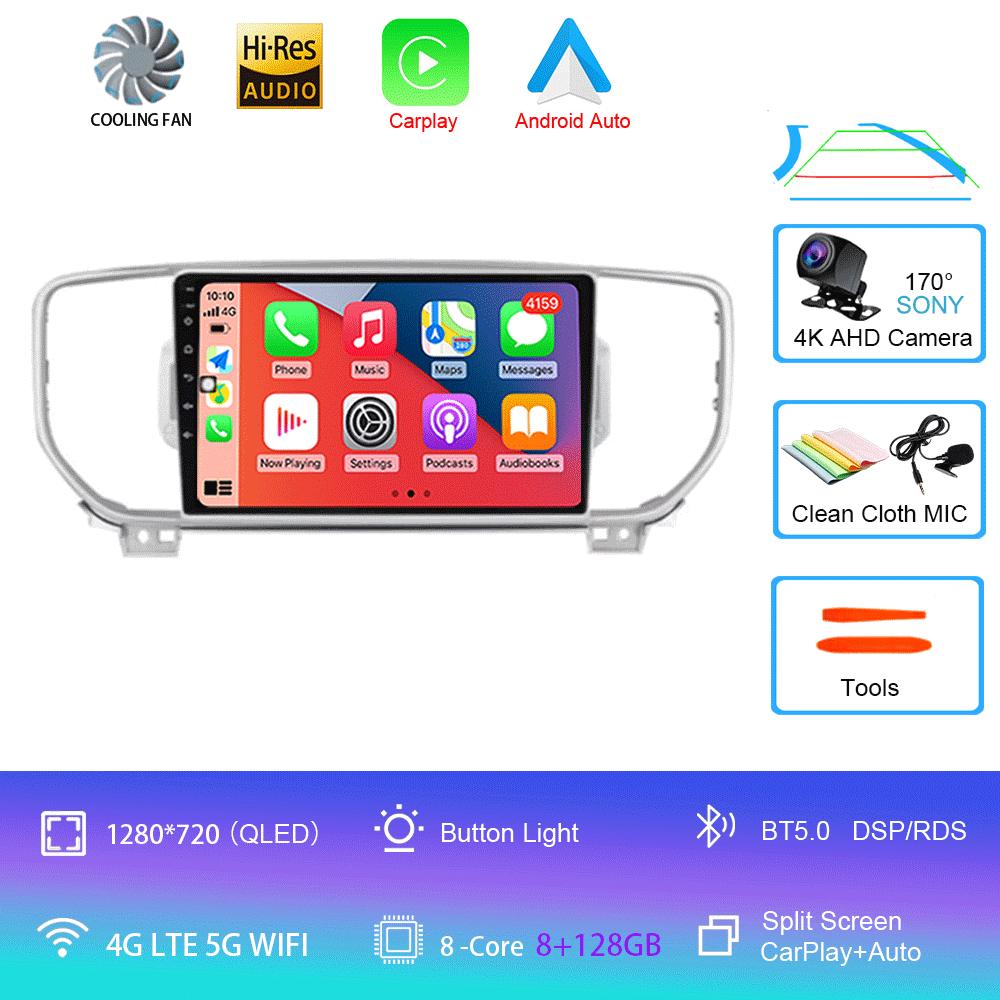 Android 14 Автомобильное радио для Kia Sportage 4 QL 2016 - 2018 Мультимедийный видеоплеер Навигация стерео GPS