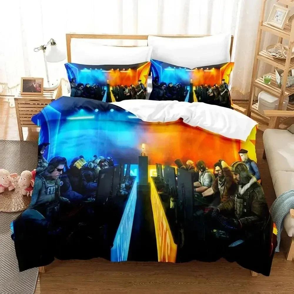 3D Print Fashion Shooting Game Csgo Bedding Set Boys Girls Twin Queen King Size Duvet Cover Pillowcase Bed Boys Adult Bedroom