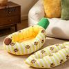Cozy Kitten Sleeping Mat Banana Cat Bed, Snuggle Bed with Raised Edge, Soft Pet for Cats Breathable Mesh Cover, Funny Indoor Small Dogs
