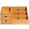Desk Organizer, Bamboo, 2 Drawers, 6 Compartments, 33 x 20.5 x 15.5 cm, Natural