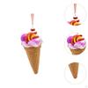 Ice Cream Cone Ornament Christmas Pendant Photo Prop Collectible Dessert Decor for Indoor, Outdoor,