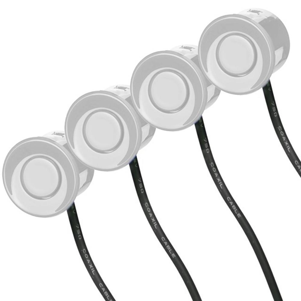 4 датчика парковки, зуммер, блок управления 12 В - Белый комплект Off-Road