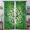 Tree of Life Blackout Curtain for Room 2 Panel Modern Living Room Curtains 2 Pieces Halloween Decoration Tulle for Bedroom Child