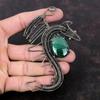 Malachite Pendant Copper Wire Wrapped Pendant Dragon Pendant Gemstone Jewelry Handmade Pendant Copper Jewelry Stylish Pendant Wedding Gifts