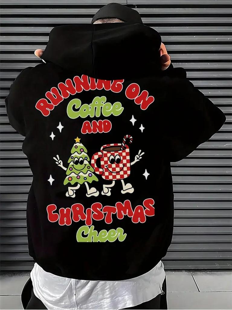 Christmas Graphic Print Autumn and Winter Cotton Hoodie Outdoor Street Sports Training Brand Men Women Trendy Clothing Popular