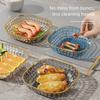 High-end Snack Plate Golden Edge Vegetable Plate Multipurpose Dining Table Plate  Dining Table