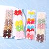 10PCS/Set 2.4Inches Solid Hair Bows With Hair Clips For Girls Headwear New Handmade Bowknot Barrettes Cute Kids Hair Accessories